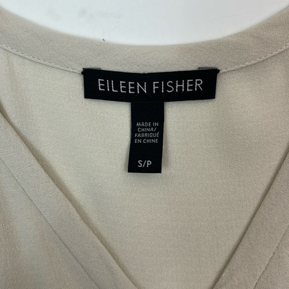Eileen Fisher Silk tunic, size S in neutral bone - Picture 6 of 8